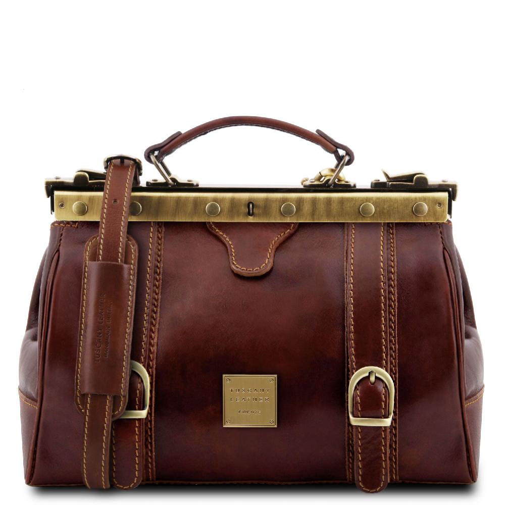 Tuscany Leather Borsa Medico in Pelle con Fibbie Frontali Vendita Economica
