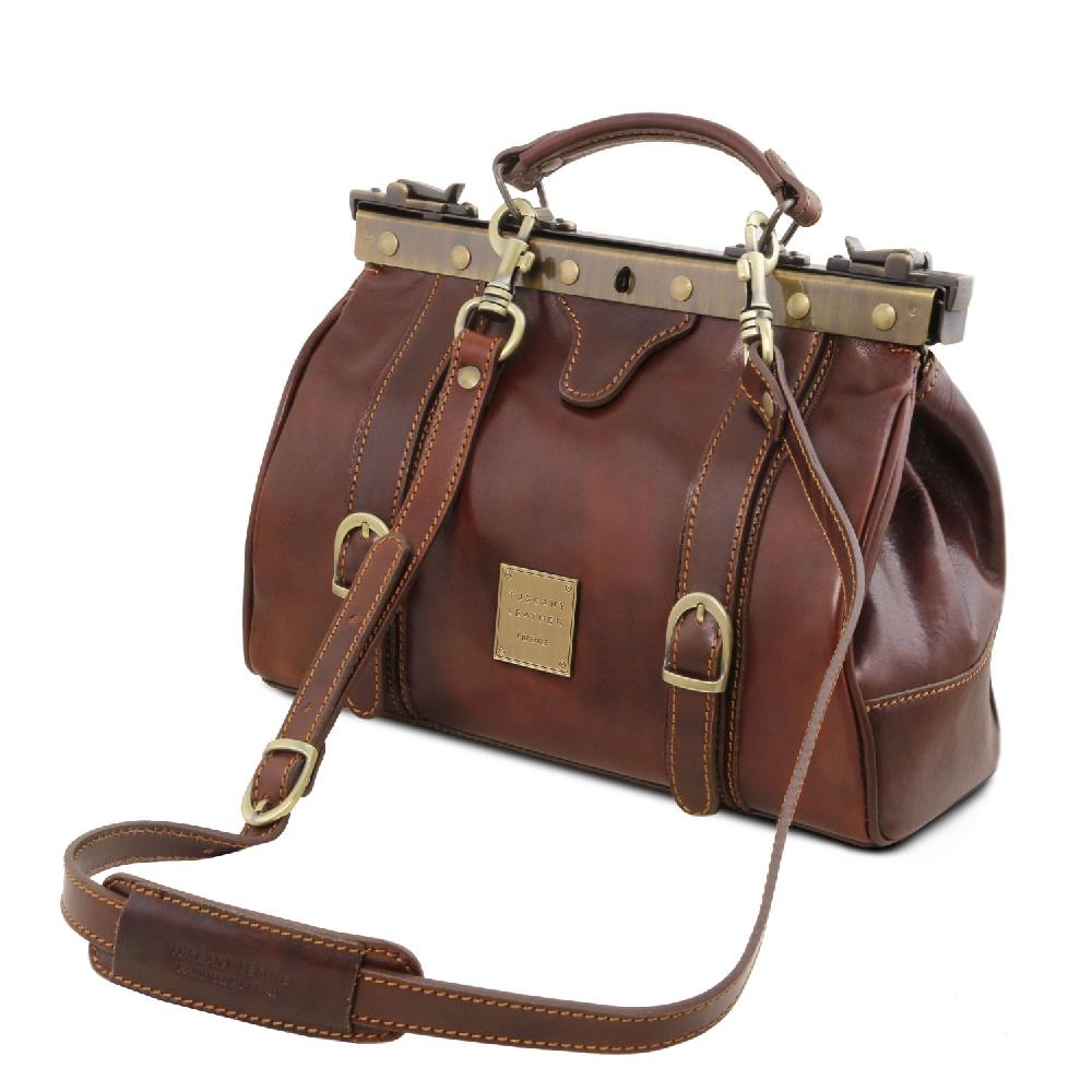 Tuscany Leather Borsa Medico in Pelle con Fibbie Frontali Vendita Economica