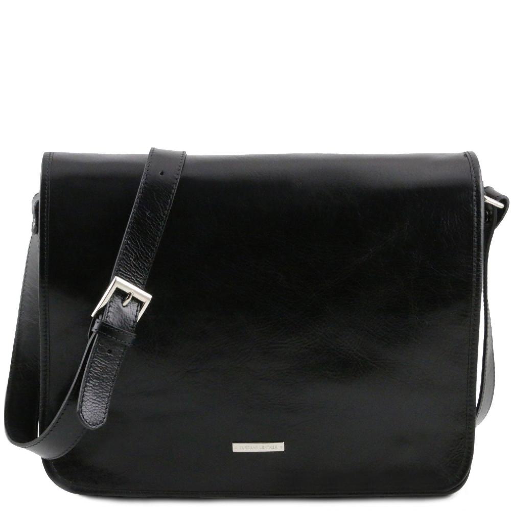 Tuscany Leather Borsa a Tracolla 2 Scomparti - Misura Grande Vendite stagionali