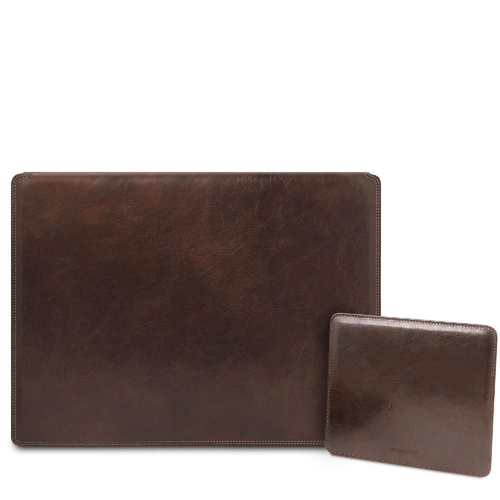 Tuscany Leather Sottomano da Scrivania con Ribalta e Tappetino per Mouse in Pelle Offerte esclusive