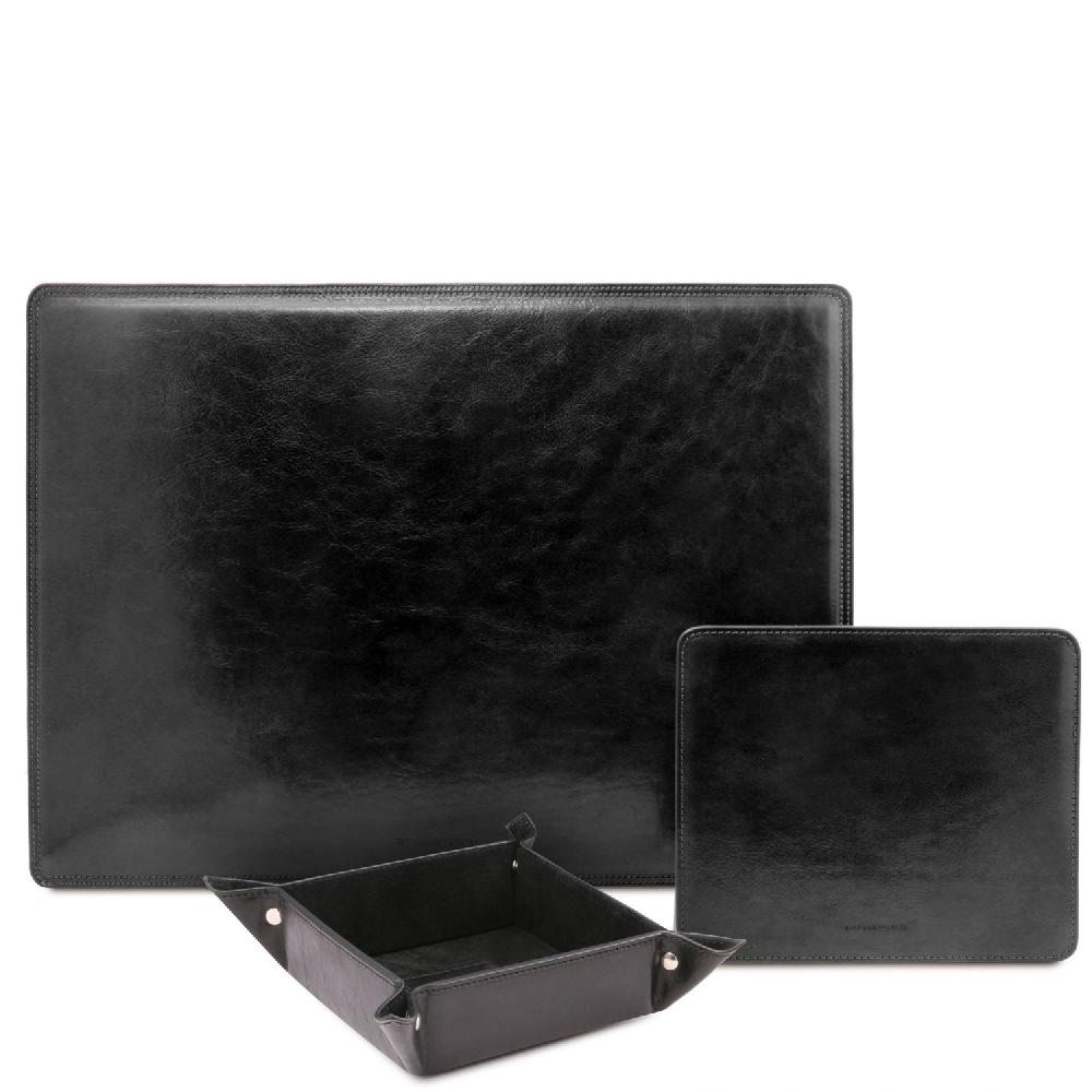 Tuscany Leather Sottomano da Scrivania Tappetino per Mouse e Vuotatasche in Pelle Offerte speciali
