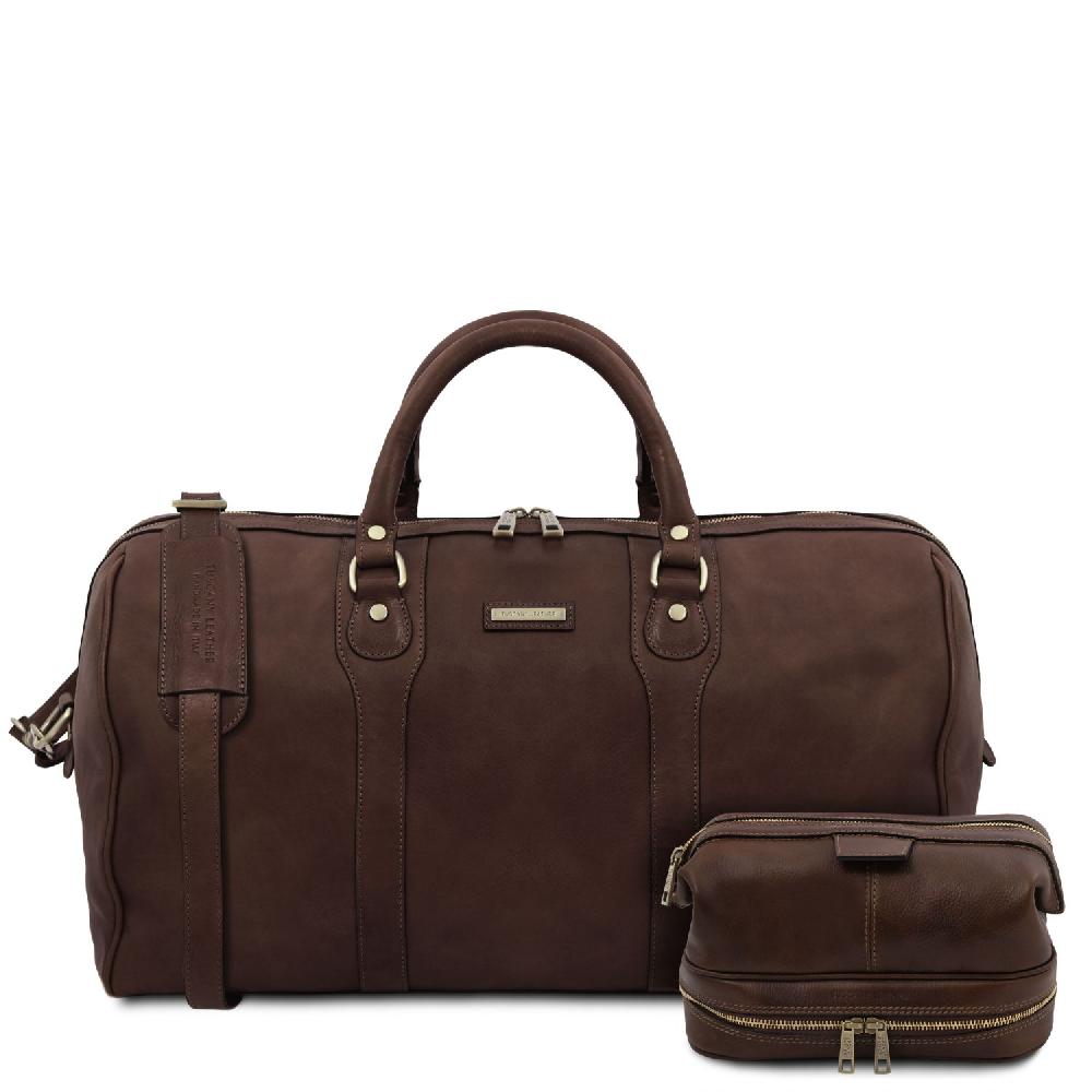 Tuscany Leather Borsone da Viaggio in Pelle e Beauty Case in Pelle Discount Store per i nuovi prodotti