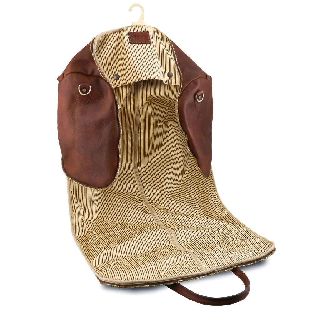 Tuscany Leather Borsone da Viaggio/Porta Abiti in Pelle Officina