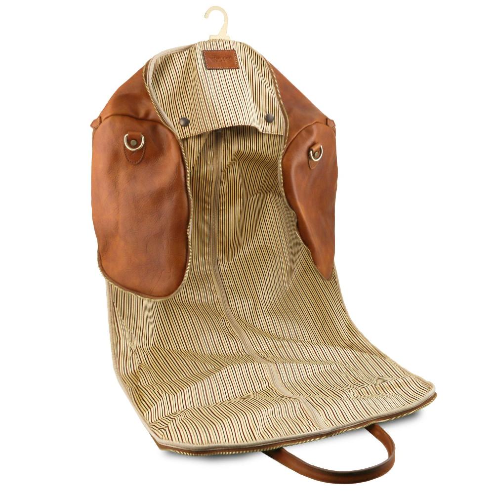 Tuscany Leather Borsone da Viaggio/Porta Abiti in Pelle Limitato a 3 giorni