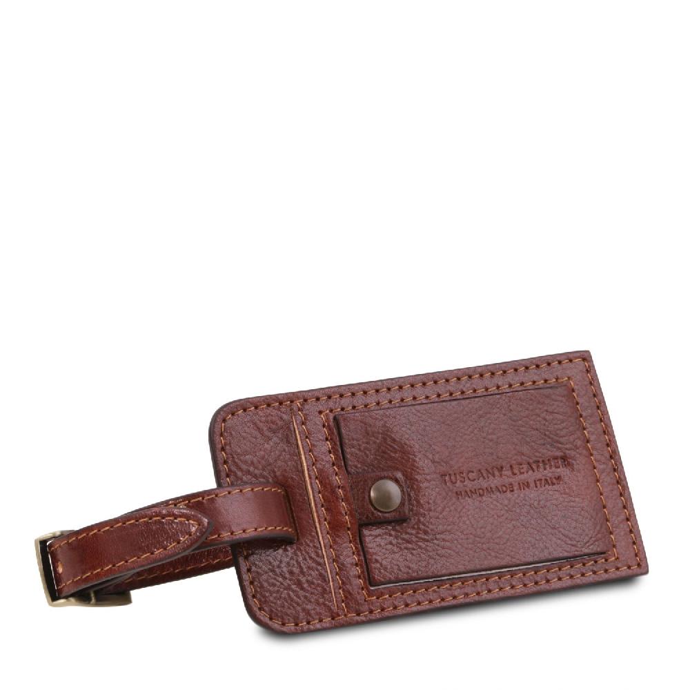 Tuscany Leather Borsone da Viaggio in Pelle con Tasca Frontale Duty-free