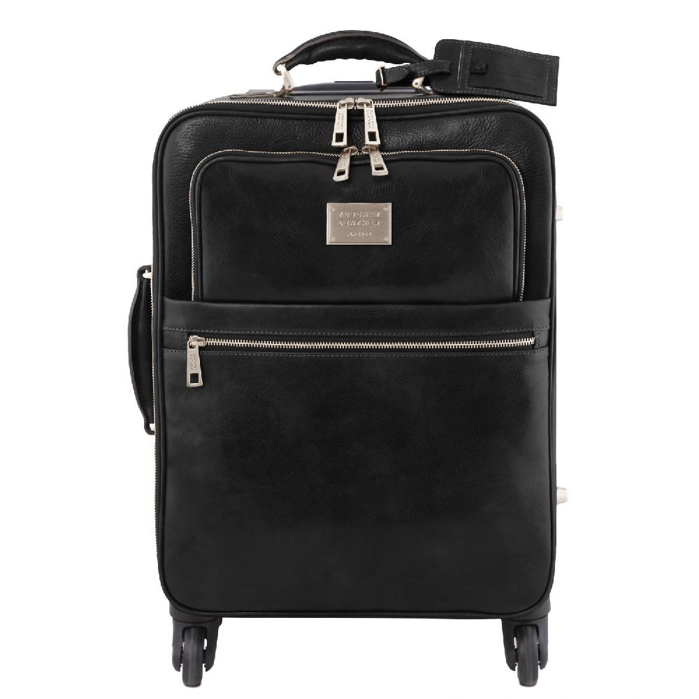 Tuscany Leather Trolley Verticale in Pelle con 4 Ruote Nuovo