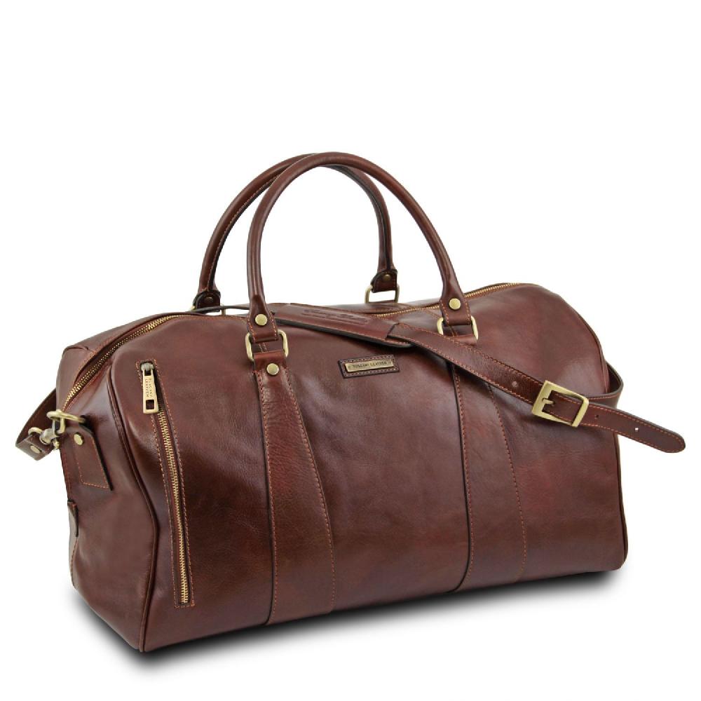 Tuscany Leather Borsone da Viaggio in Pelle - Misura Grande Spedizione Gratuita