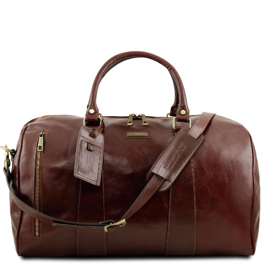 Tuscany Leather Borsone da Viaggio in Pelle - Misura Grande Pezzi Unici