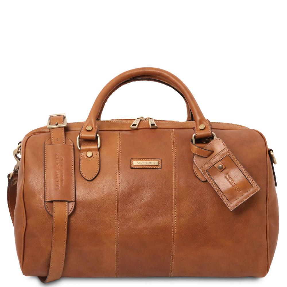 Tuscany Leather Borsone da Viaggio in Pelle - Misura Piccola Consegna Veloce