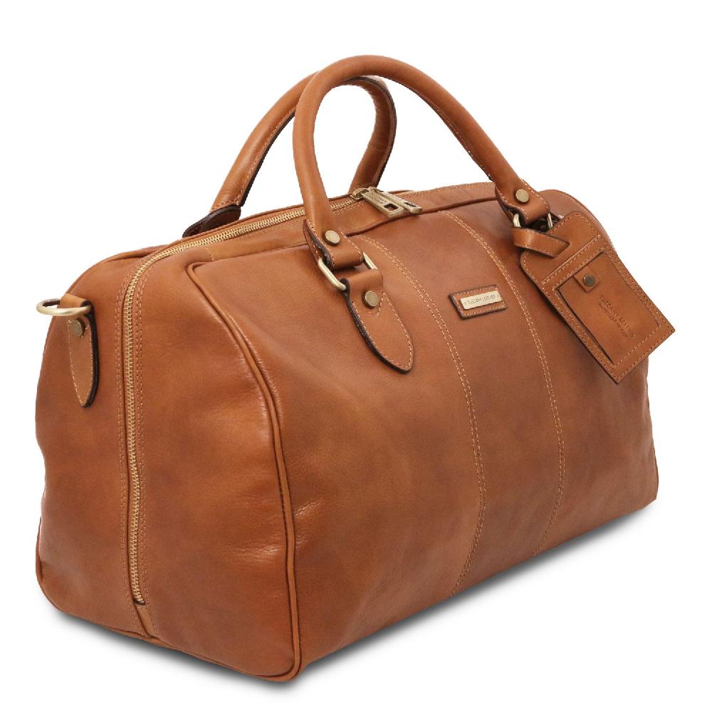 Tuscany Leather Borsone da Viaggio in Pelle - Misura Piccola Consegna Veloce