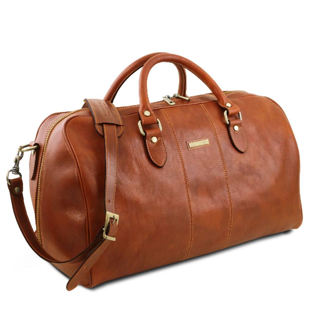 Tuscany Leather Borsone da Viaggio in Pelle - Misura Grande Affare Del Giorno