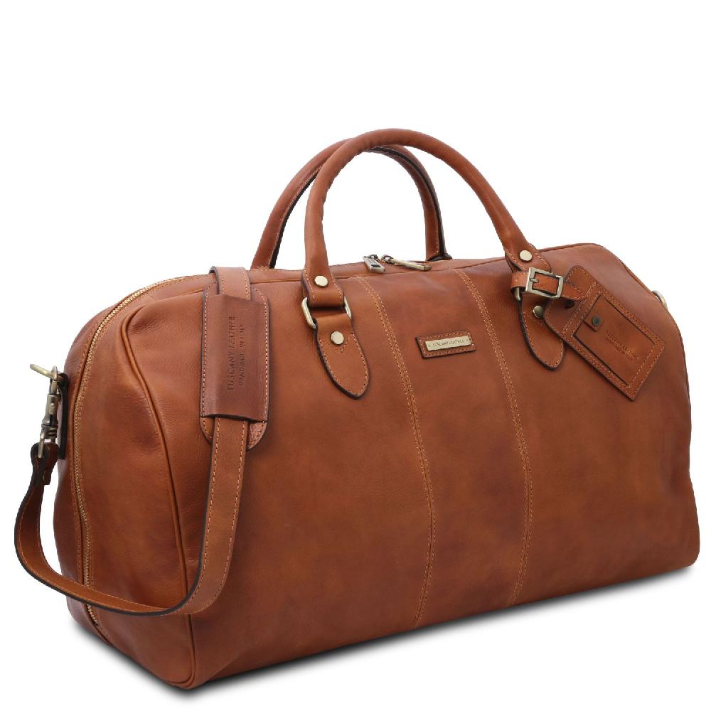 Tuscany Leather Borsone da Viaggio in Pelle - Misura Grande Prezzo Ridotto