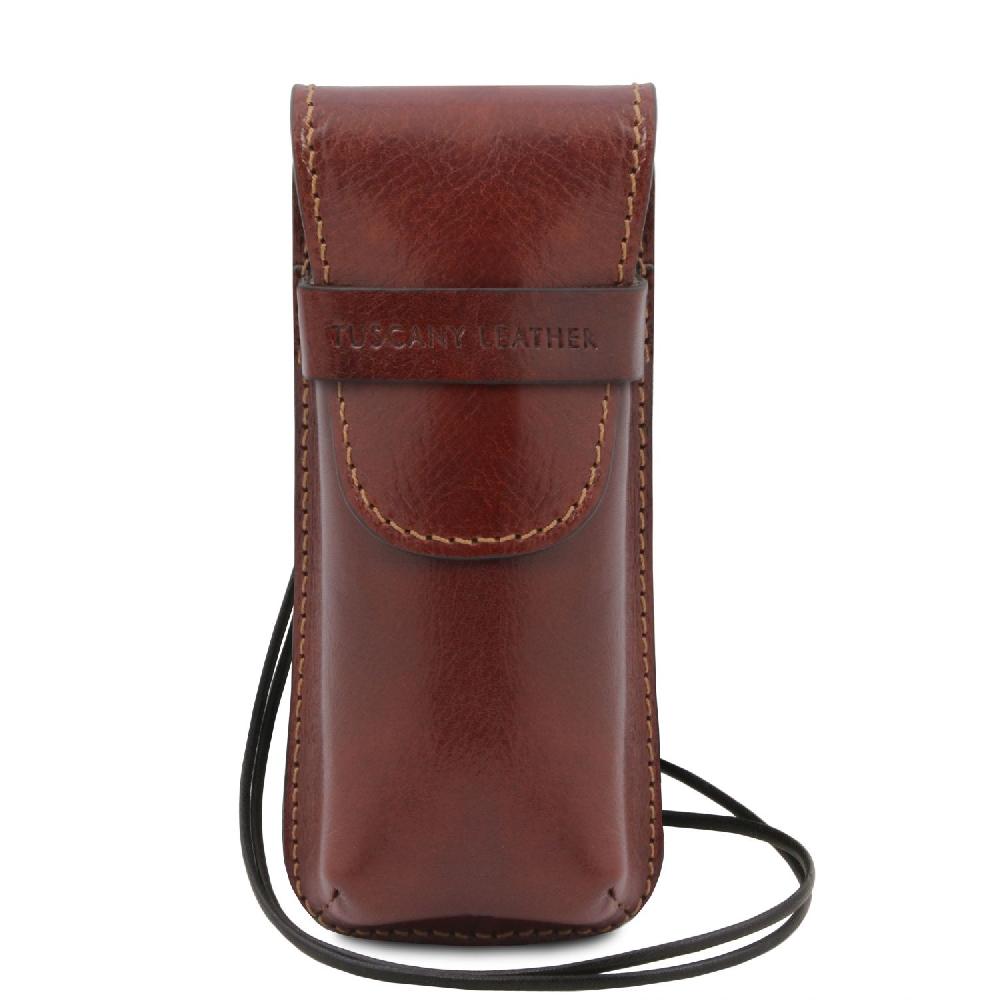 Tuscany Leather Esclusivo Portaocchiali/Portacellulare/porta Orologio a Tracolla in Pelle Offerte