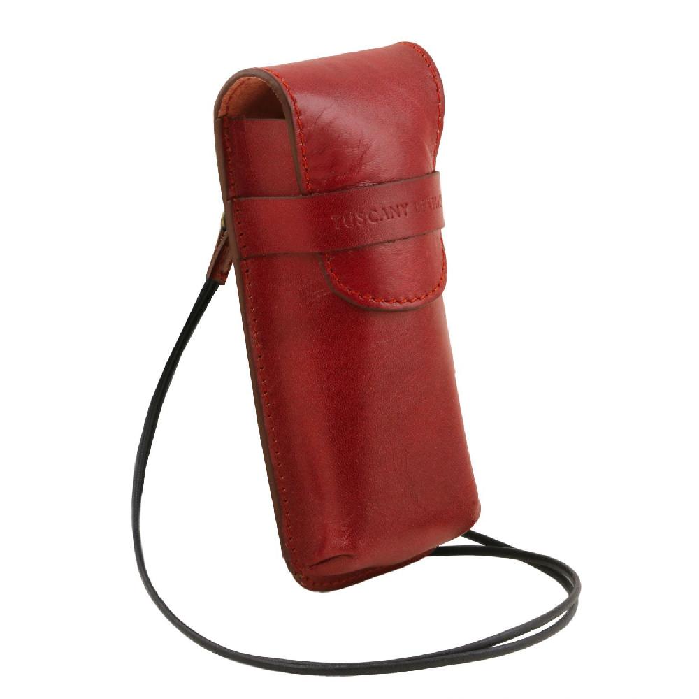 Tuscany Leather Esclusivo Portaocchiali/Portacellulare/porta Orologio a Tracolla in Pelle Vendita Calda