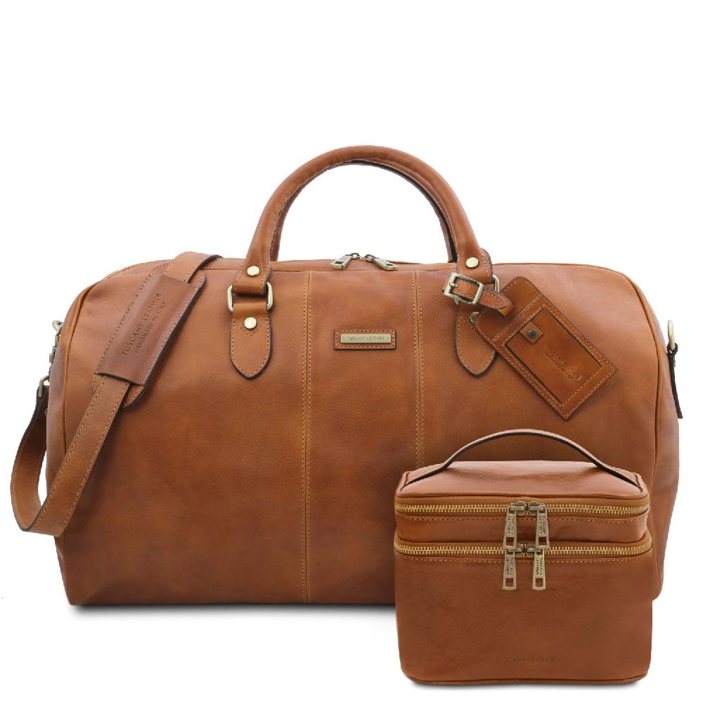 Tuscany Leather Borsone da Viaggio in Pelle e Beauty Case in Pelle Vendite stagionali
