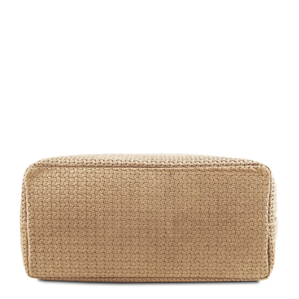 Tuscany Leather Borsa Shopping in Pelle Stampa Intrecciata Enormi risparmi