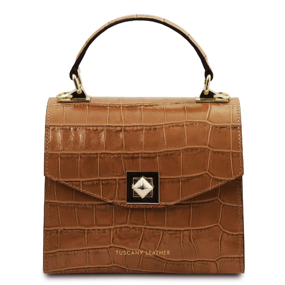 Tuscany Leather Borsa a Mano in Pelle Stampa Cocco Fino al 60% di sconto