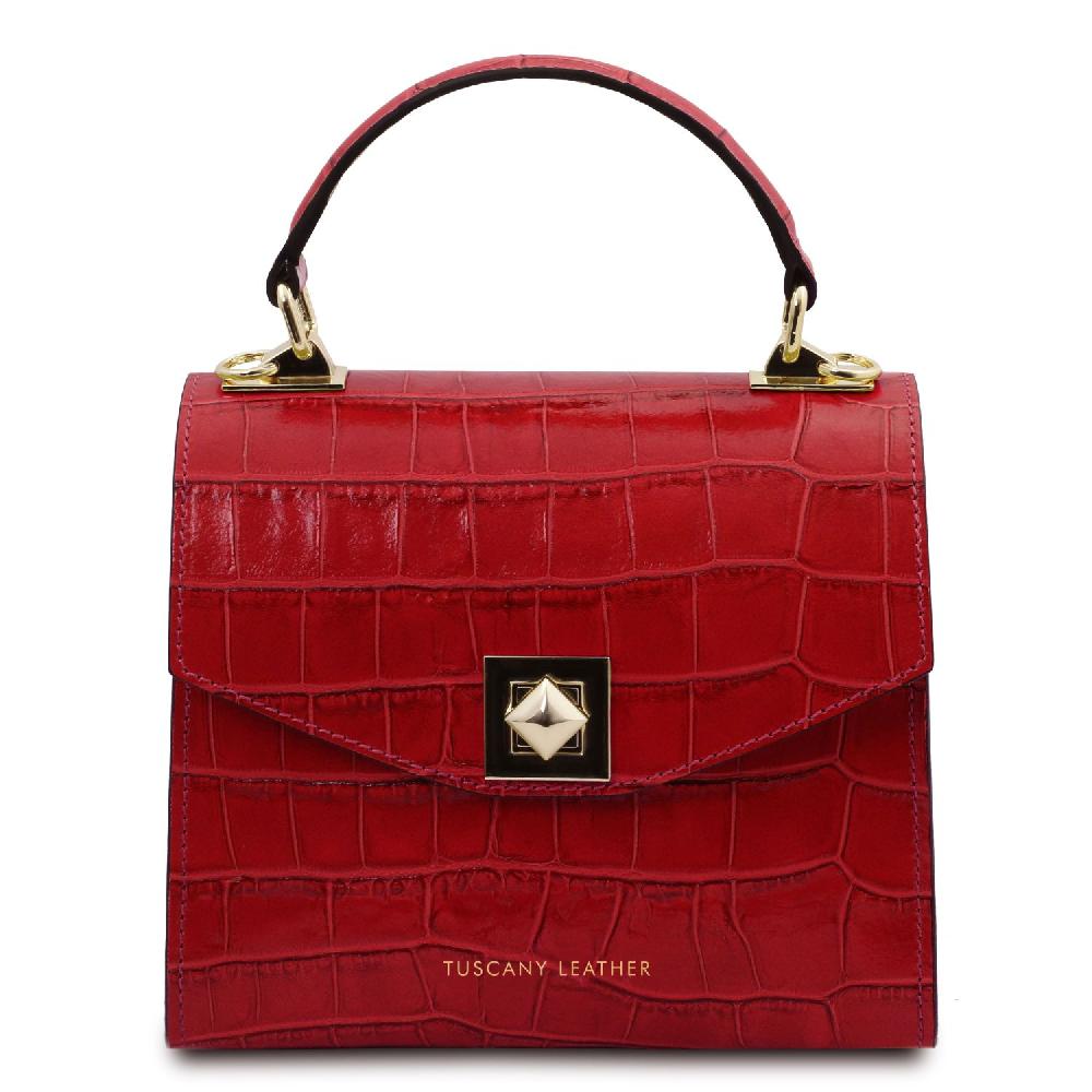 Tuscany Leather Borsa a Mano in Pelle Stampa Cocco Fino al 65% di sconto
