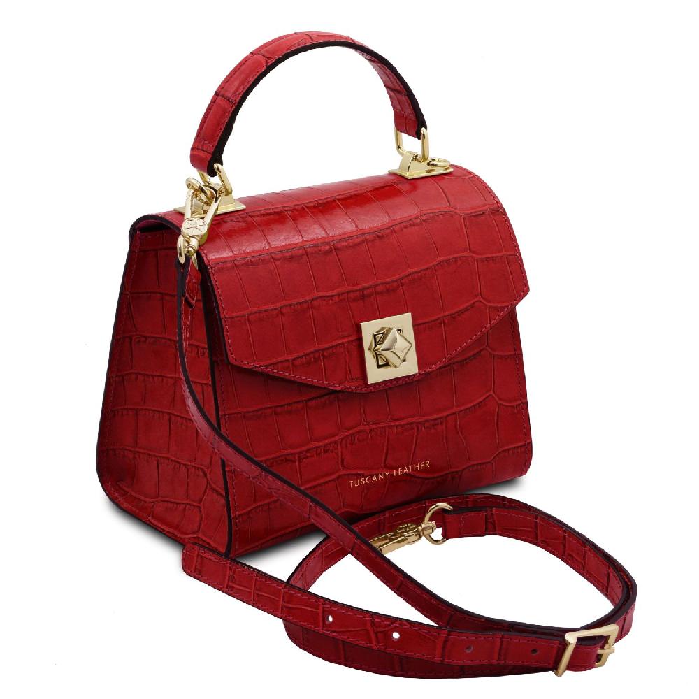 Tuscany Leather Borsa a Mano in Pelle Stampa Cocco Fino al 65% di sconto