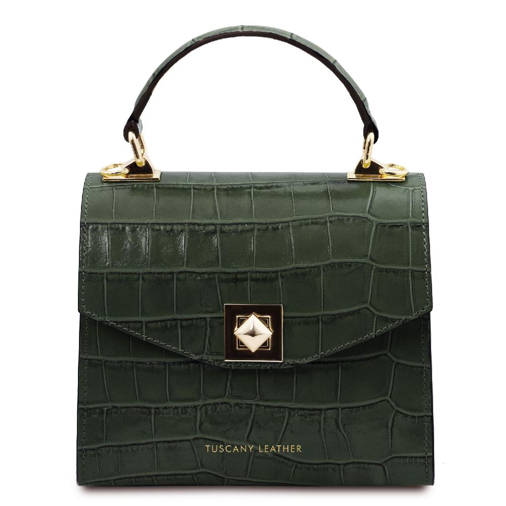 Tuscany Leather Borsa a Mano in Pelle Stampa Cocco Only for today