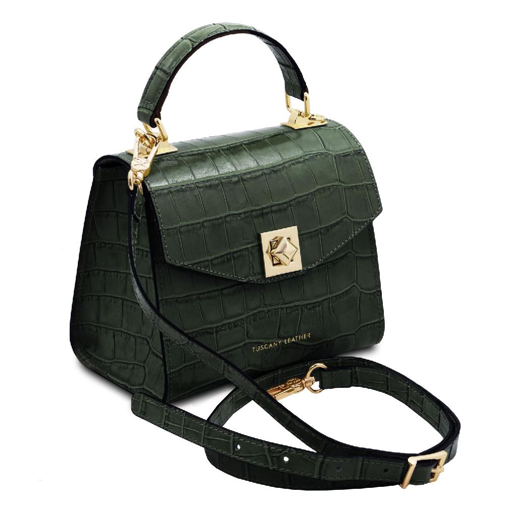 Tuscany Leather Borsa a Mano in Pelle Stampa Cocco Only for today