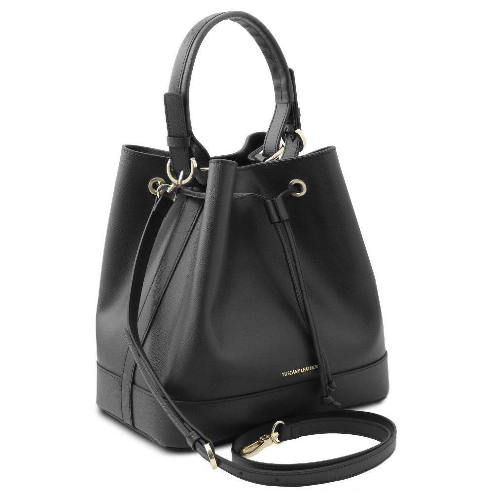 Tuscany Leather Borsa Secchiello in Pelle Sostegno trimestrale