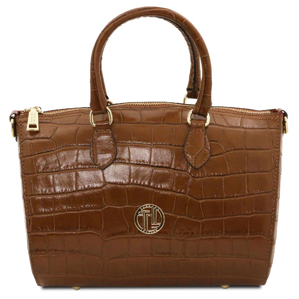 Tuscany Leather Bauletto in Pelle Stampa Cocco Promozione