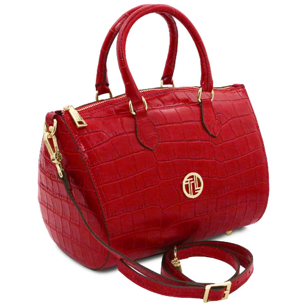 Tuscany Leather Bauletto in Pelle Stampa Cocco Spedizione Gratuita