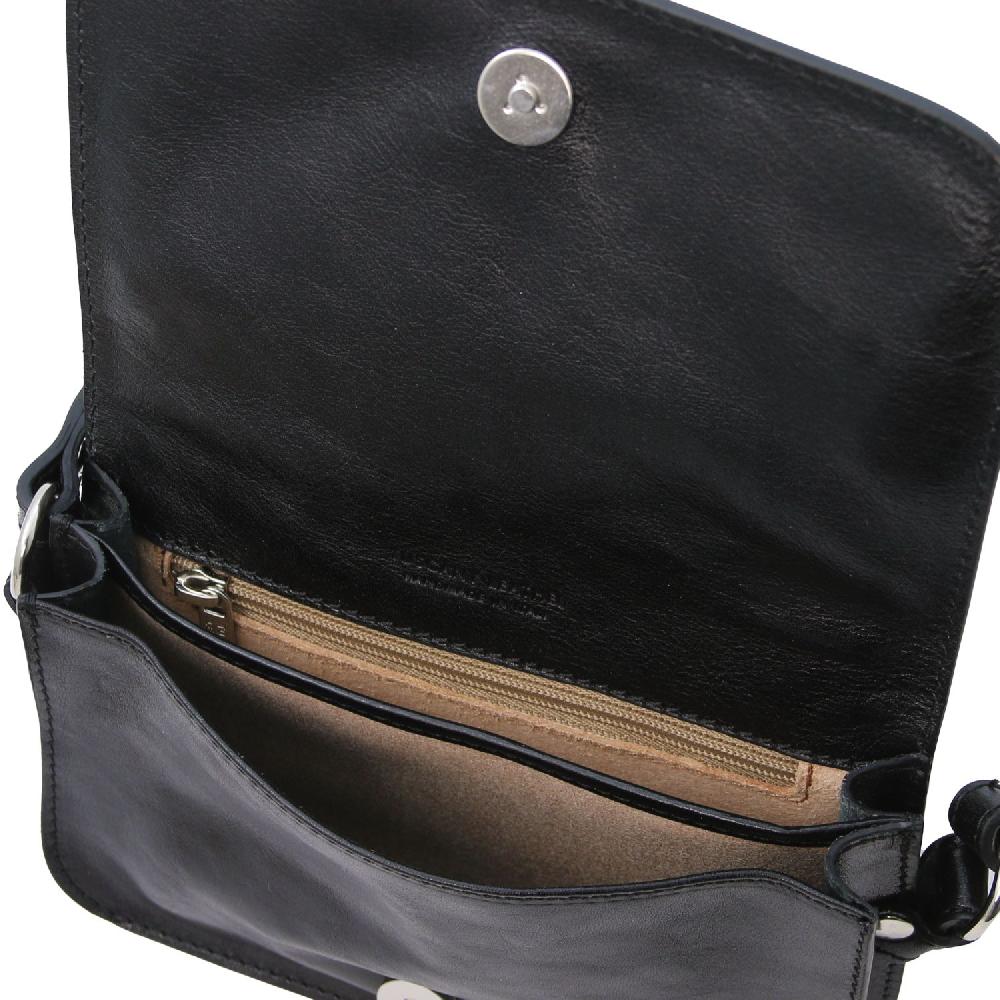 Tuscany Leather Tracollina in Pelle con Pattella Saldi