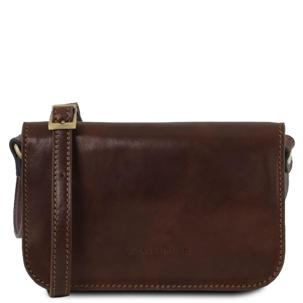 Tuscany Leather Tracollina in Pelle con Pattella Offerte