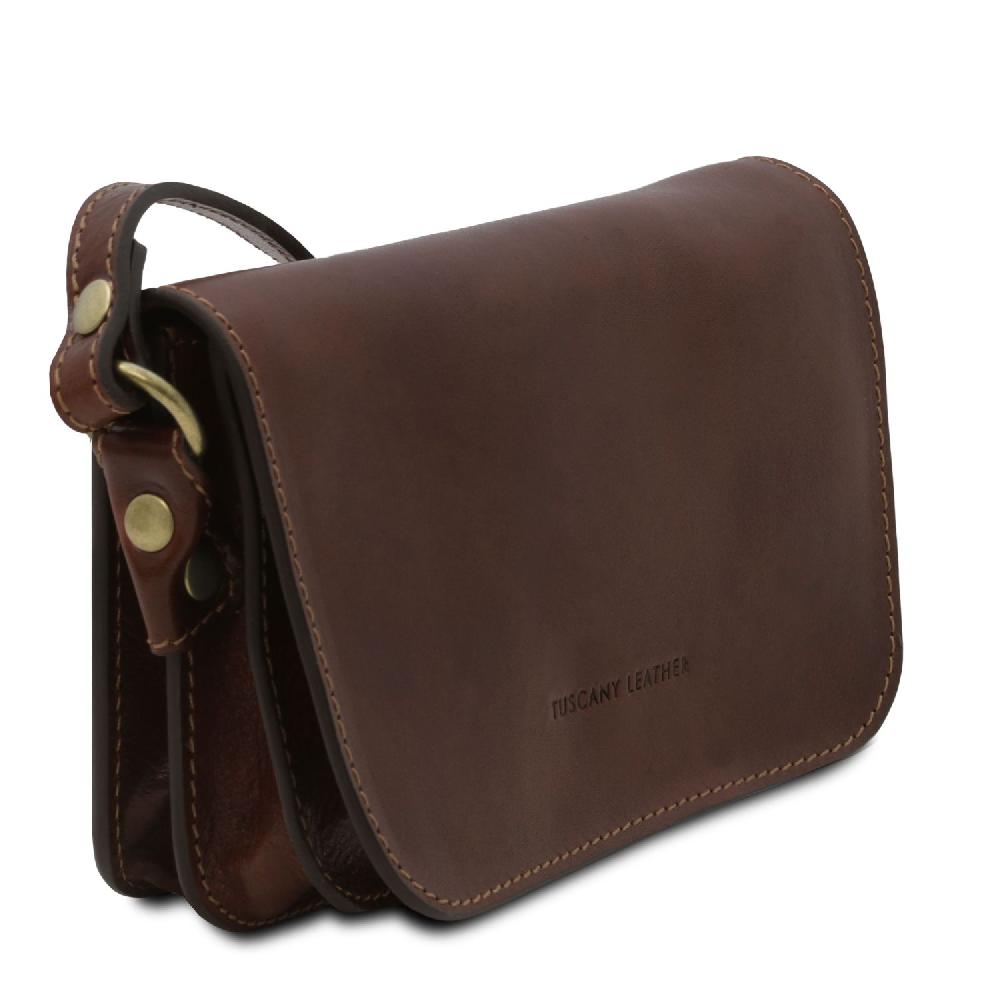 Tuscany Leather Tracollina in Pelle con Pattella Offerte