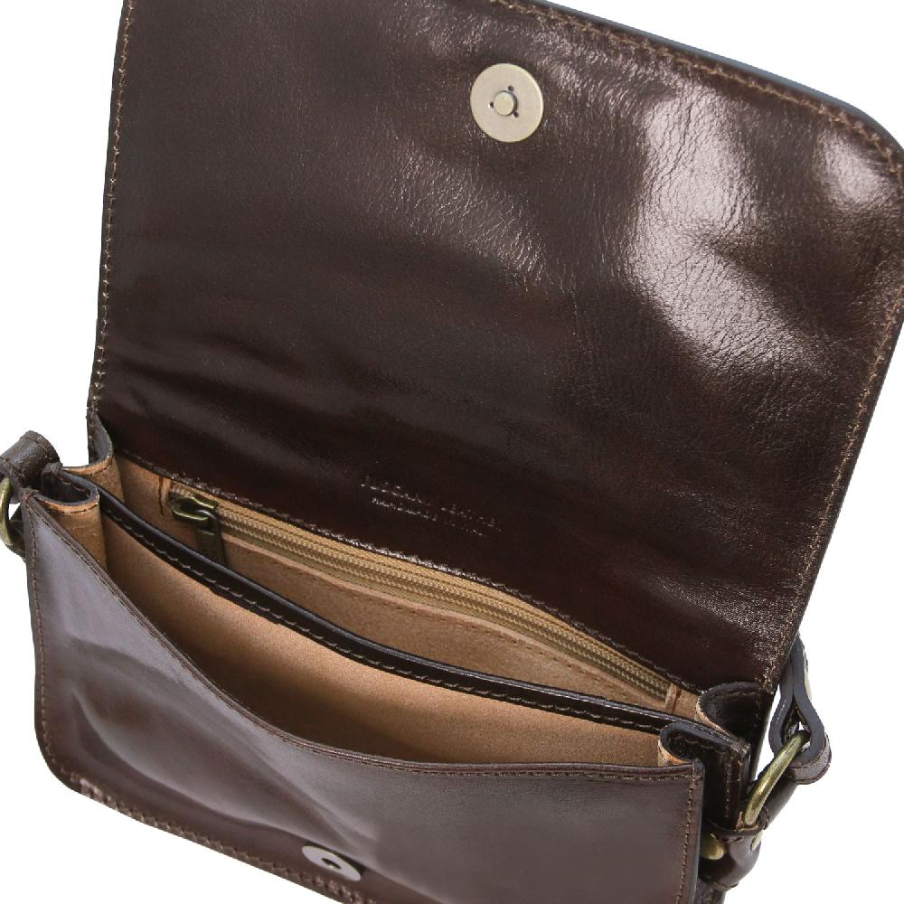 Tuscany Leather Tracollina in Pelle con Pattella Offerte