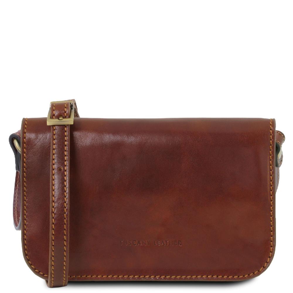 Tuscany Leather Tracollina in Pelle con Pattella Hotsell