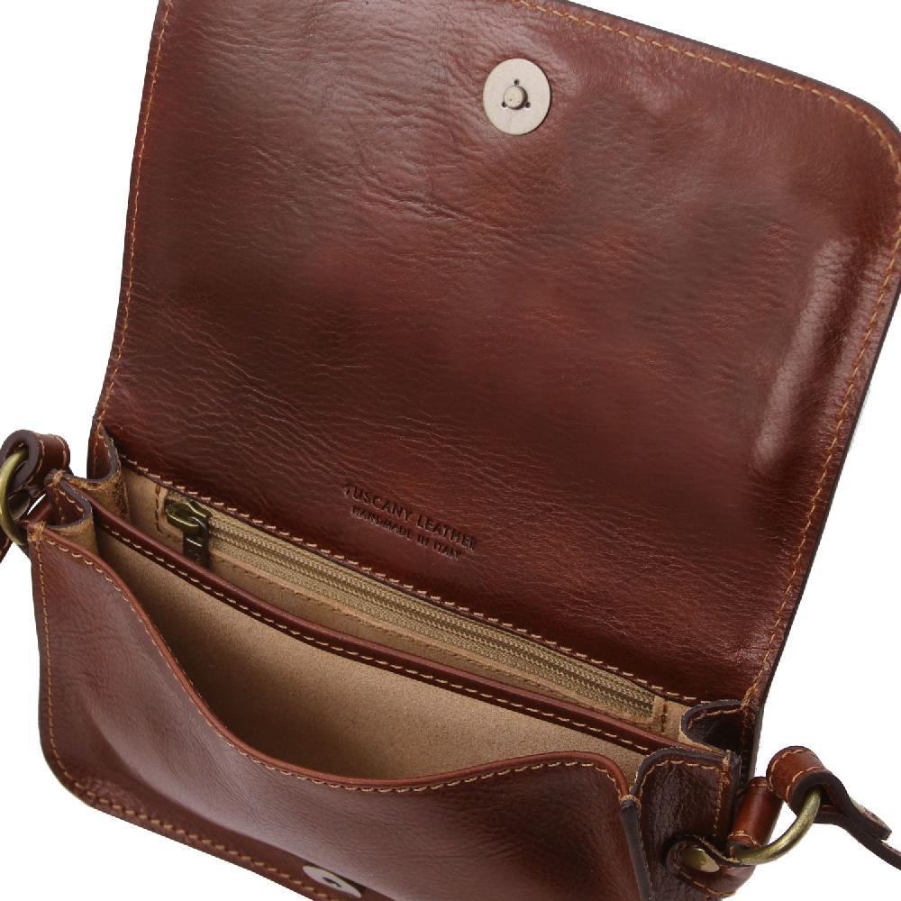 Tuscany Leather Tracollina in Pelle con Pattella Hotsell