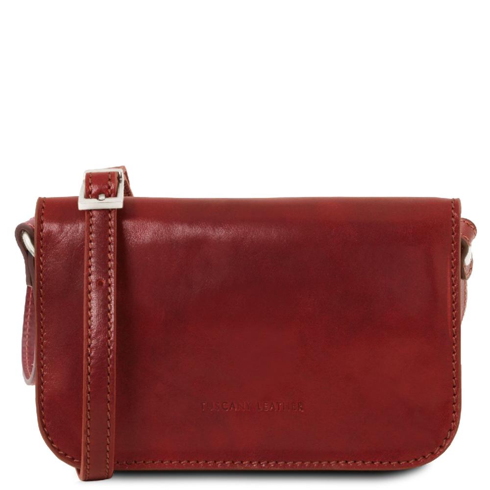 Tuscany Leather Tracollina in Pelle con Pattella Vendita Economica