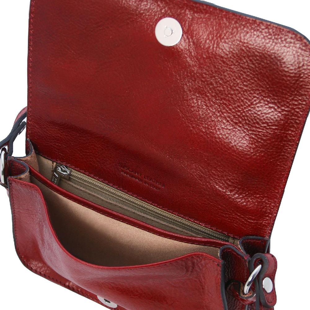 Tuscany Leather Tracollina in Pelle con Pattella Vendita Economica
