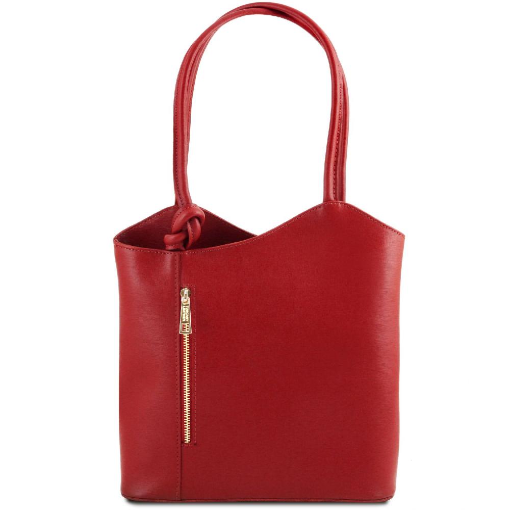 Tuscany Leather Borsa Donna Convertibile a Zaino in Pelle Saffiano Moda