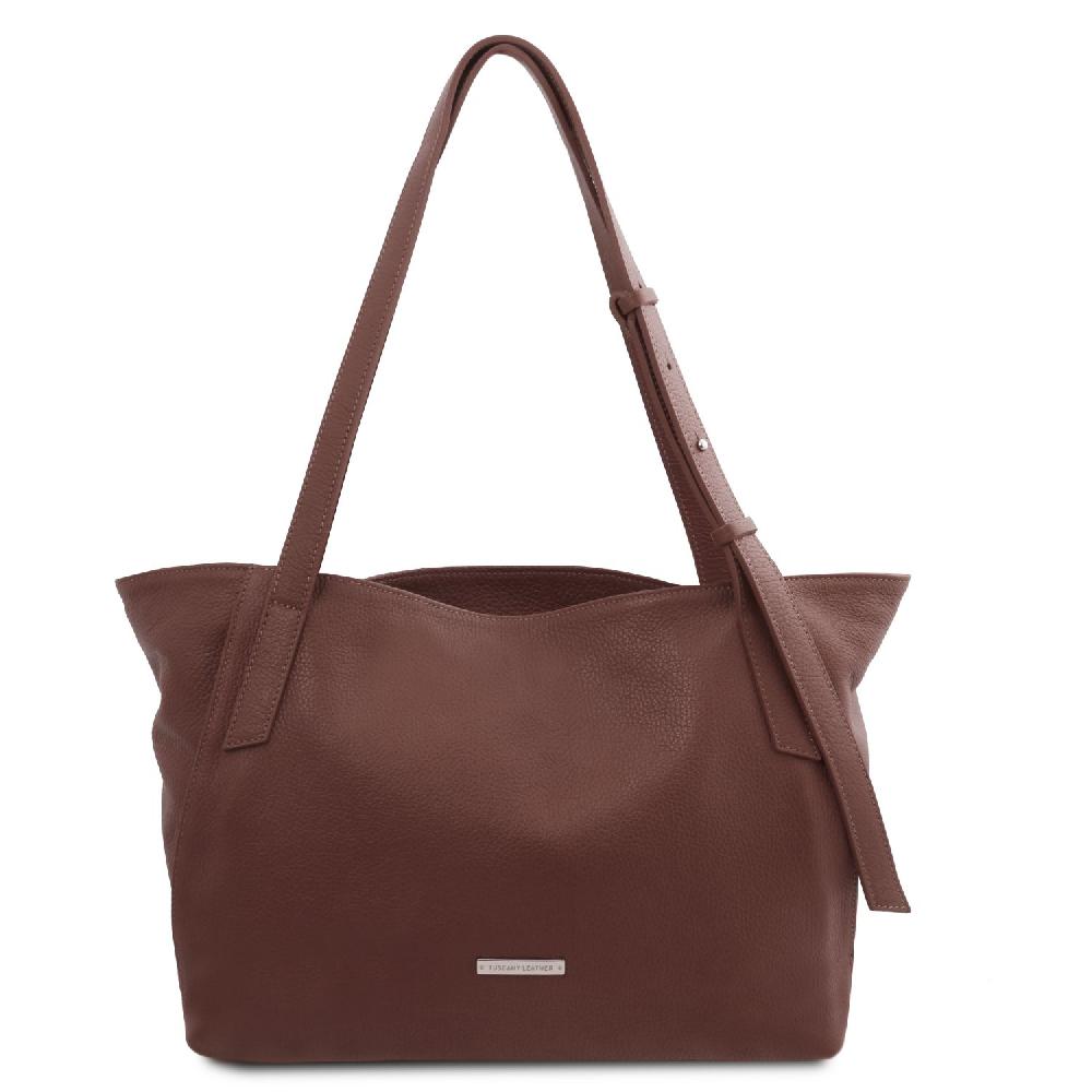 Tuscany Leather Borsa Shopping in Pelle Morbida Offerta esclusiva