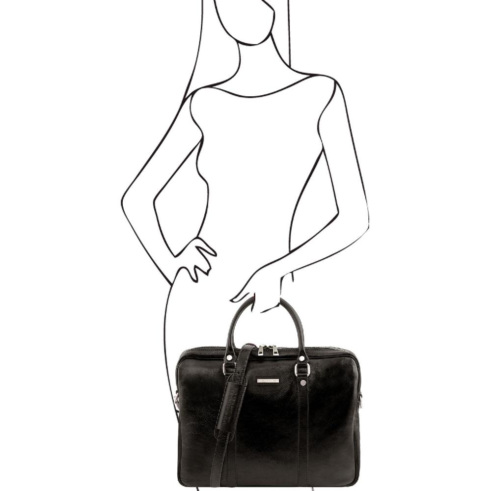 Tuscany Leather Borsa Porta Computer in Pelle Offerta temporanea