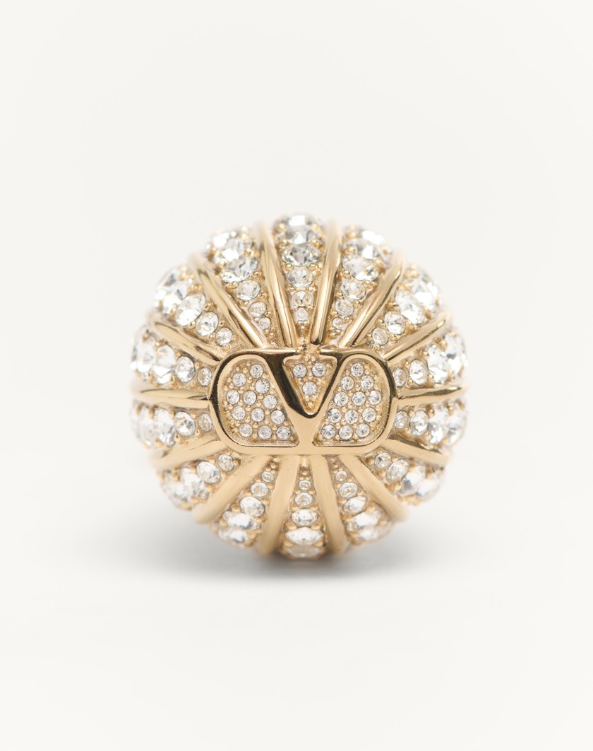 Valentino Handbags Orecchini Poetiques Des Gouttes In Metallo E Cristalli Swarovski® per Donna in Oro/crystal | Valentino IT Qualità