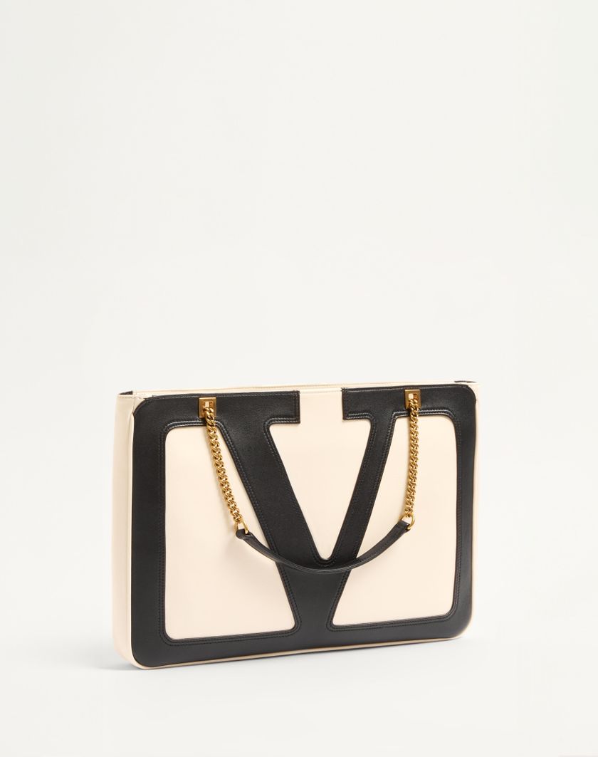 Valentino Handbags Borsa Shopping Media Valentino Garavani Viva Superstar In Nappa per Donna in Nero/marrone | Valentino IT Vendita Economica