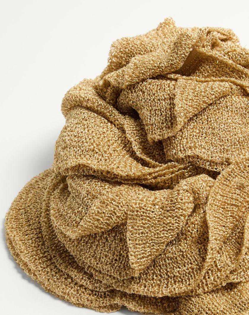 Valentino Handbags Sciarpa Knitted In Lurex per Donna in Oro | Valentino IT Negozio