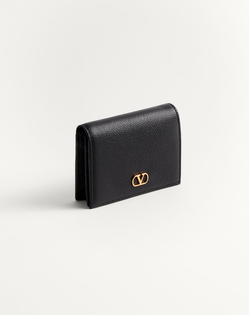 Valentino Handbags Portafoglio Vlogo Signature In Vitello Granato per Donna in Nero | Valentino IT In Saldo