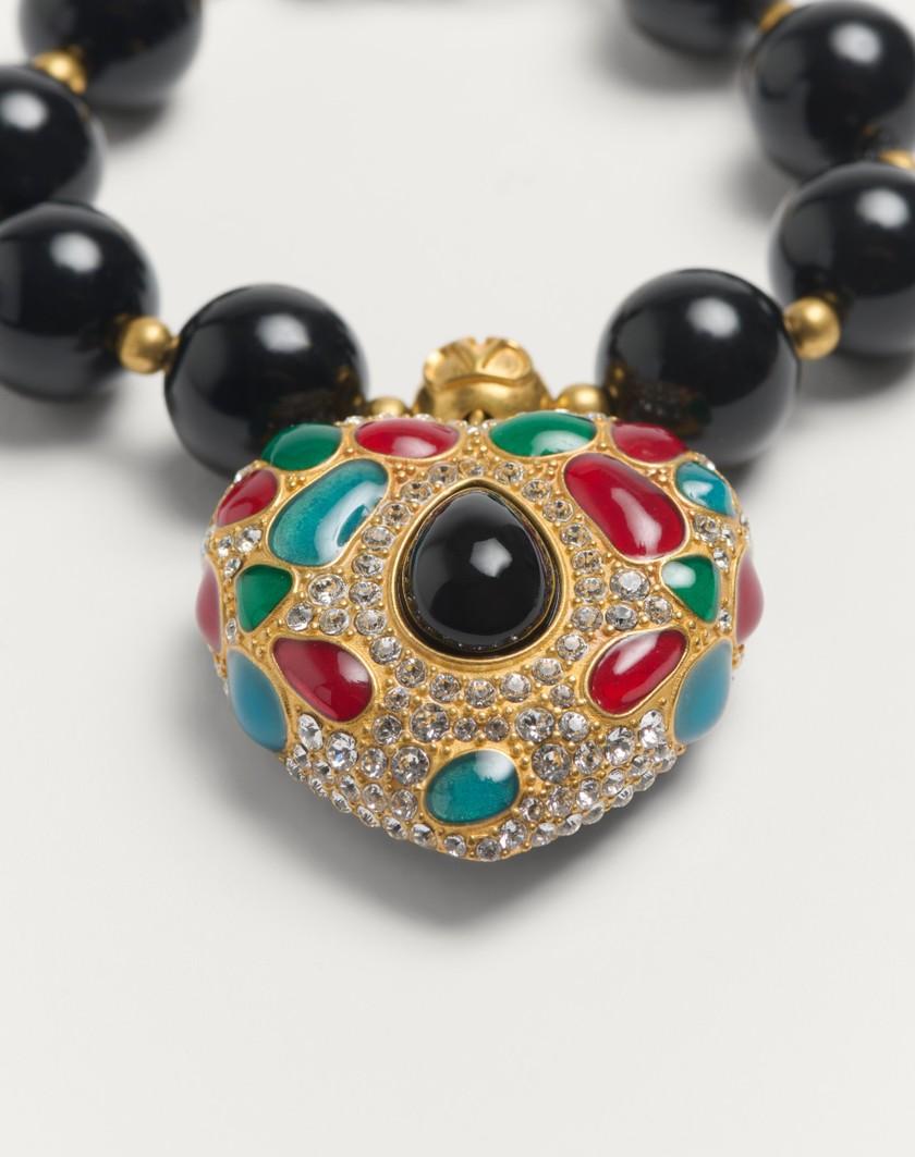 Valentino Handbags Bracciale Coeur Royal In Metallo Resina Smalto per Donna in Multicolor | Valentino IT Nuova