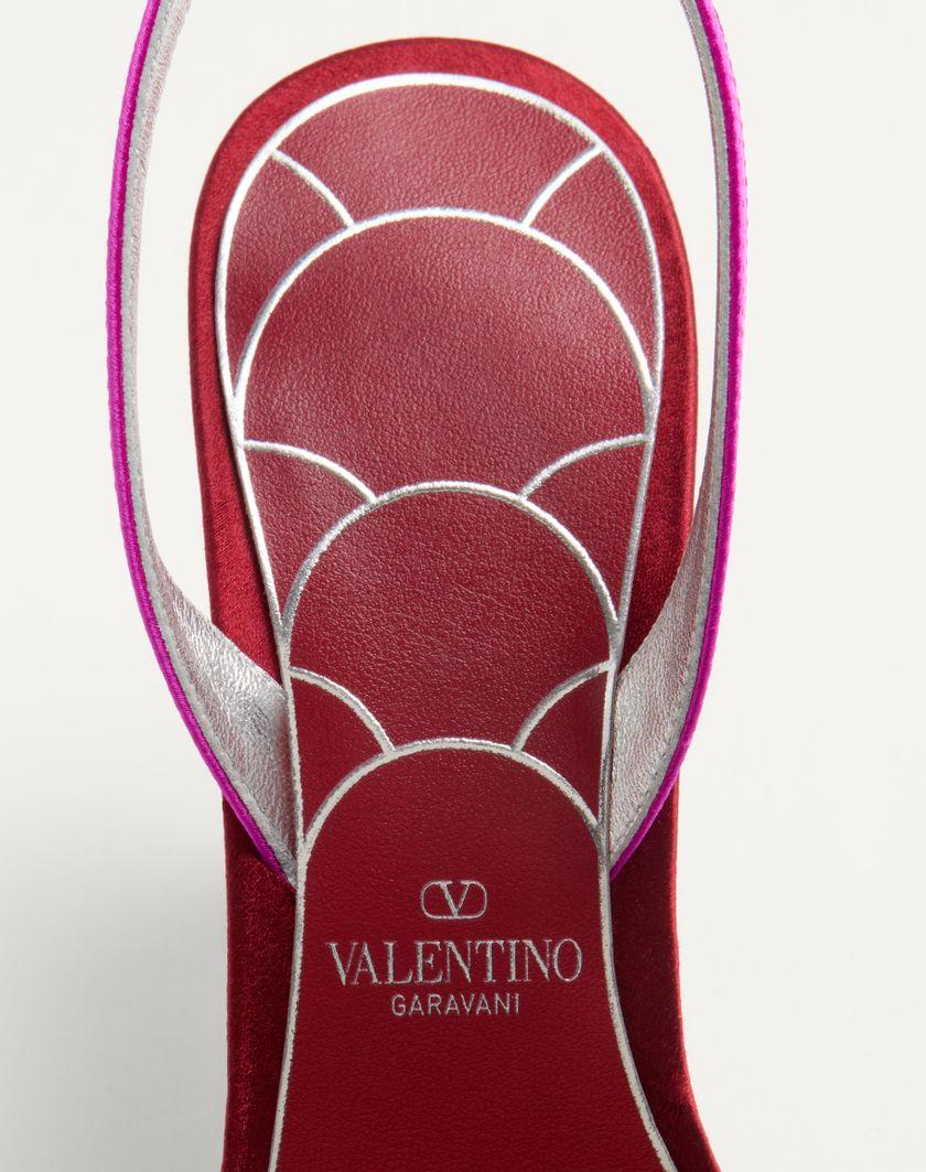 Valentino Handbags Sandalo Ladycrush In Raso Con Cristalli 85mm per Donna in Multicolor | Valentino IT 2025