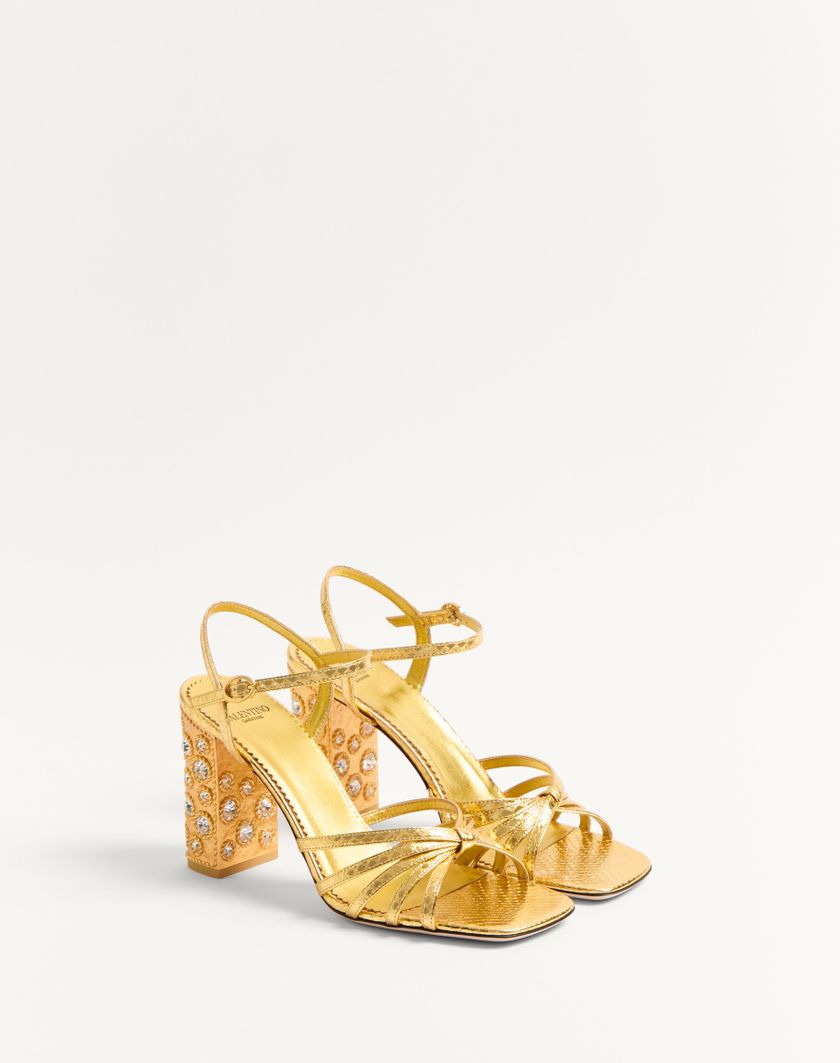 Valentino Handbags Sandalo Preshoes In Ayers Laminato Con Cristalli 90mm per Donna in Oro/crystal | Valentino IT Negozio online di fabbrica