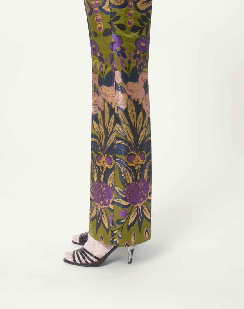 Valentino Handbags Pantaloni In Apres L'hiver Jacquard Floreale Lurex per Donna in Multicolor | Valentino IT Shopping Online
