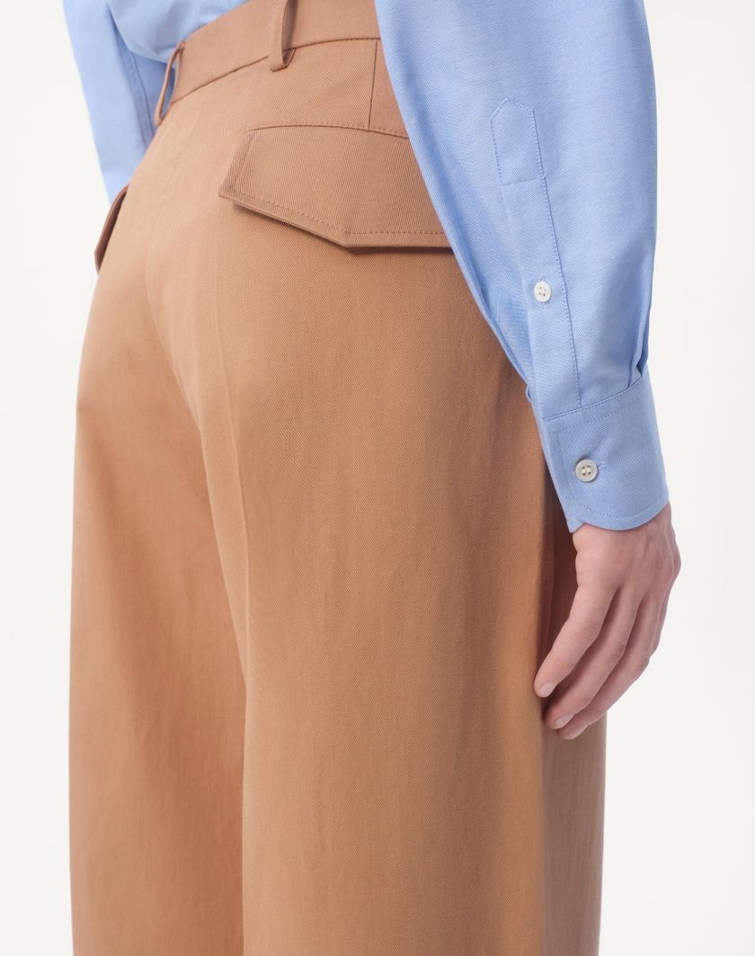 Valentino Handbags Camicia In Cotone Con Ricamo Vlogo per Uomo in Celeste | Valentino IT Consegna Veloce