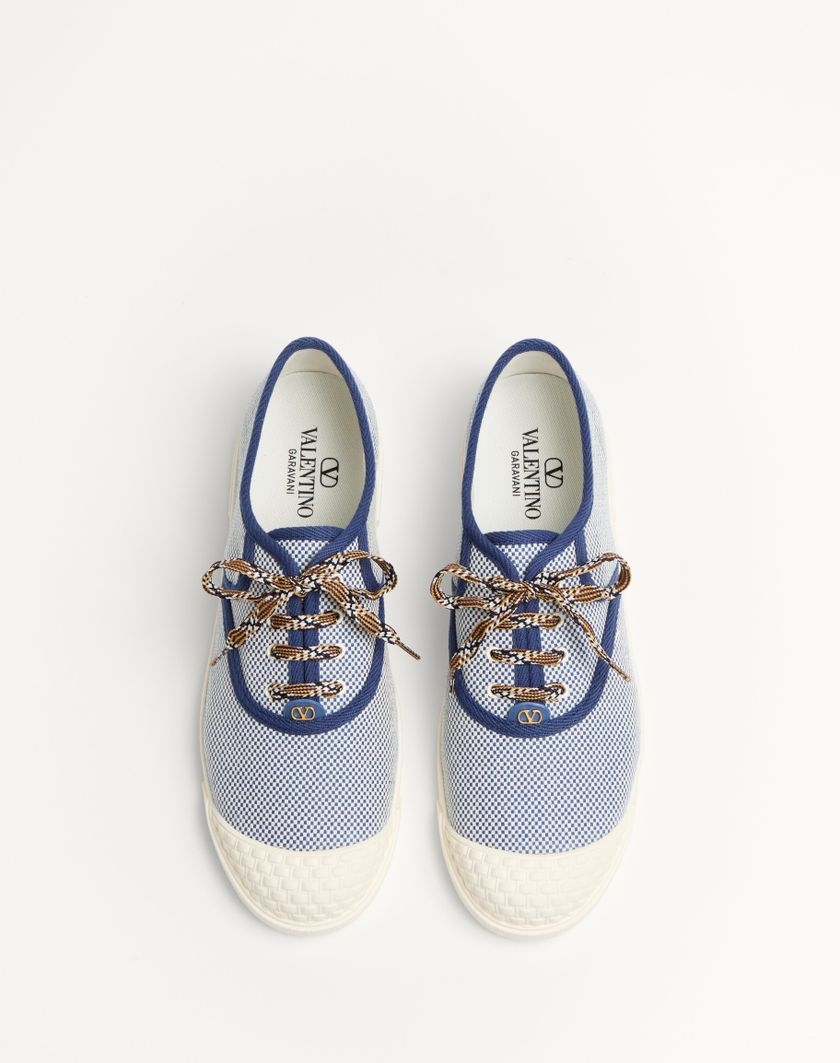 Valentino Handbags Sneaker Bay By Bay In Tessuto per Uomo in Tabacco | Valentino IT Fino Al -60%