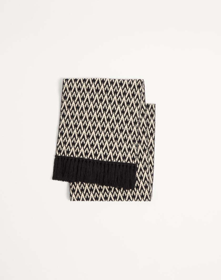 Valentino Handbags Sciarpa Knitted Toute La V In Lana per Uomo in Navy/crema | Valentino IT Sottocosto